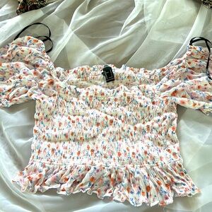 Forever 21 Floral Crop